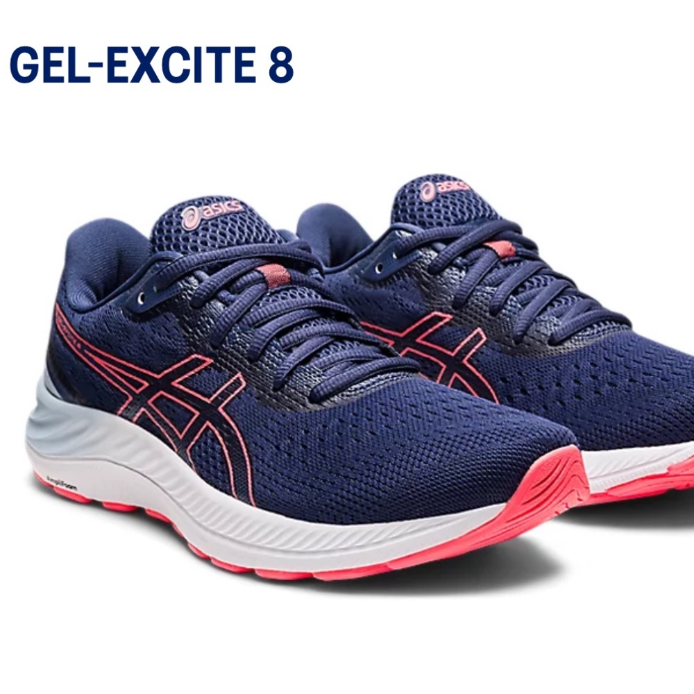 Women’s ASICS Gel-Excite 8 Running Tennis Shoes Size 10D Blue/Orange